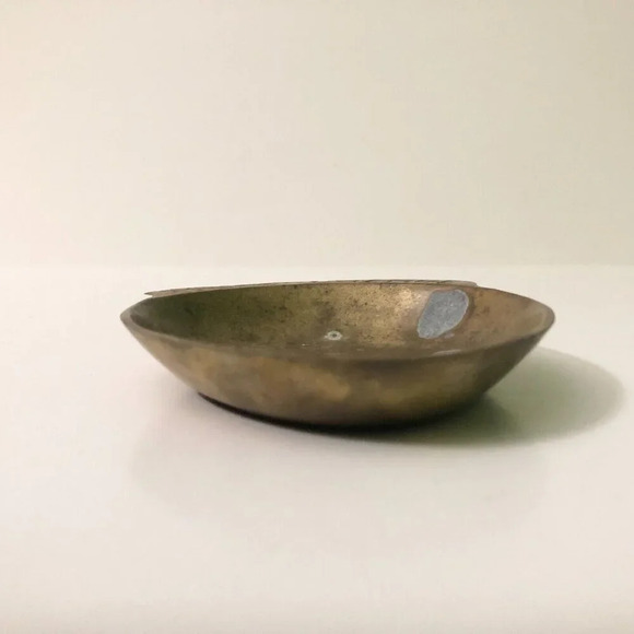 Vintage Brass Pocket Change Dish Trinket Jewelry Key Holder Coin Bowl - Picture 13 of 14